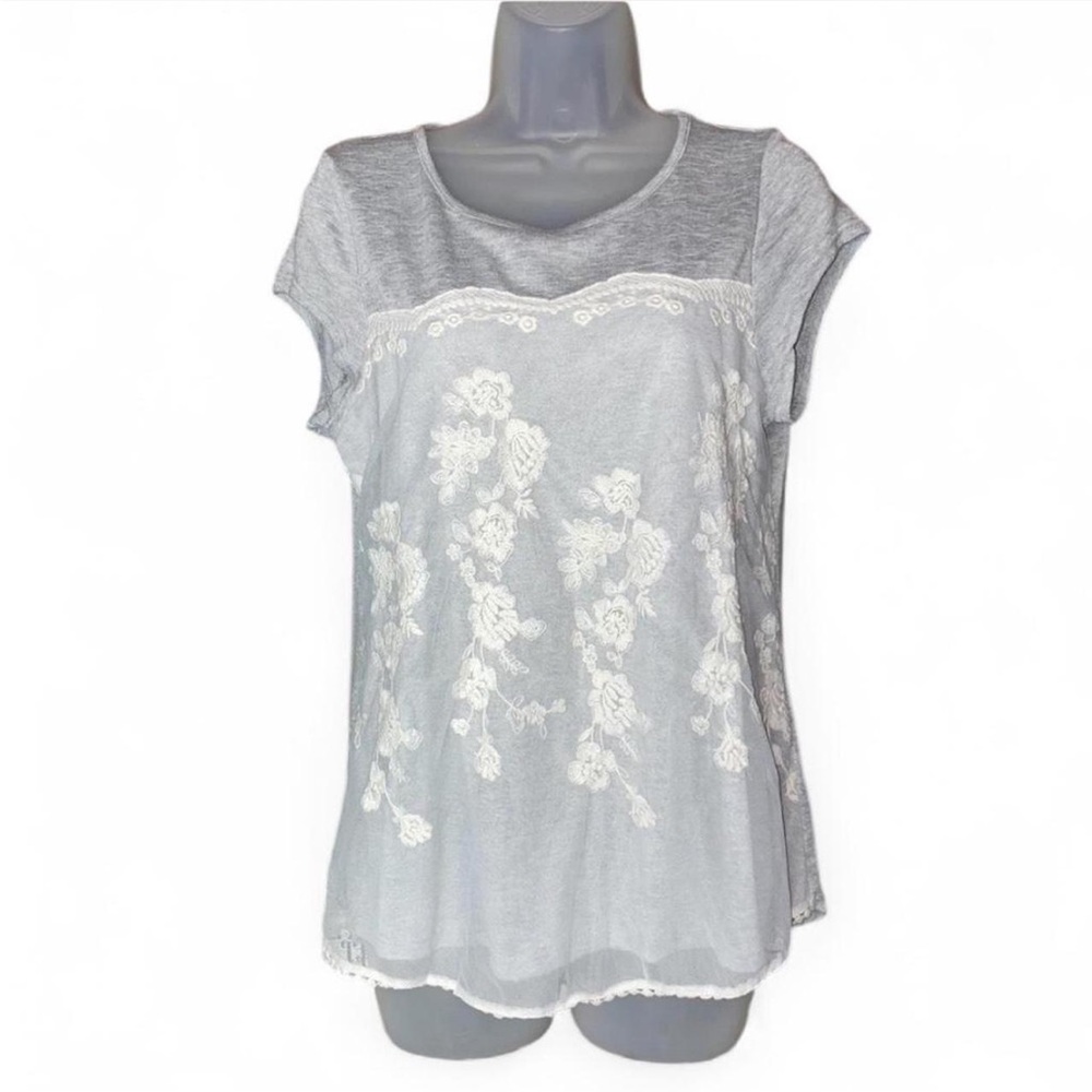 Living Doll Lace Embroidered Top Small
